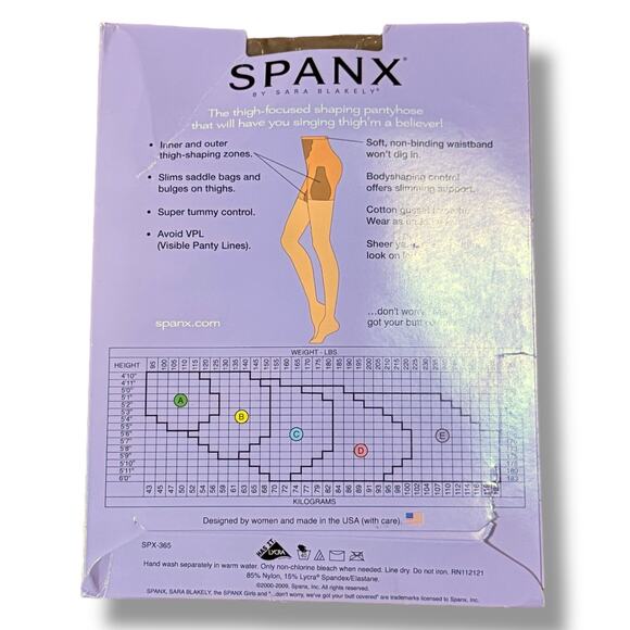 SPANX Super Control Thigh Control Pantyhose Women’s Sheer Leg Nude Size C - Picture 2 of 4
